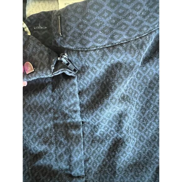 Dalia Collection Black/Blue Straight Leg Zip Up Front Back Pockets Pants 16W - Picture 7 of 11